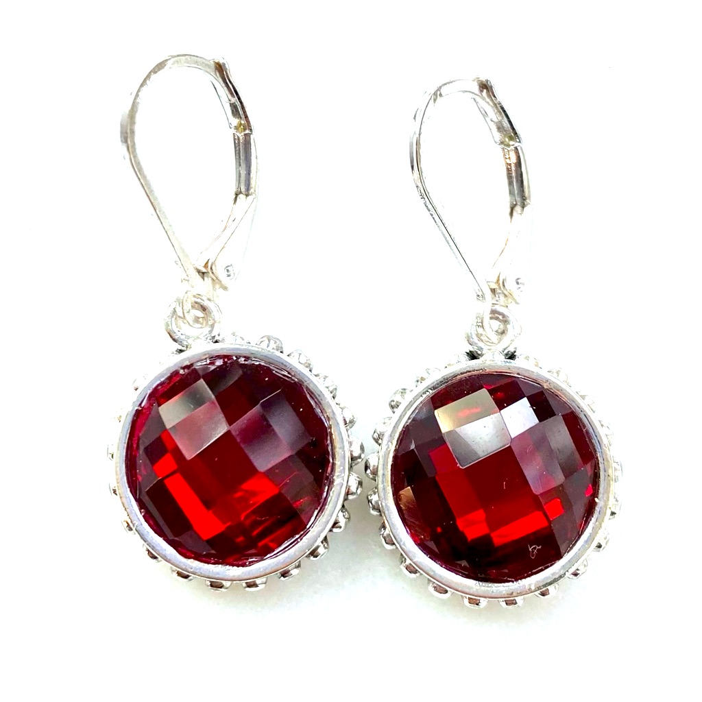 Napier Ruby Red Dangle Earrings